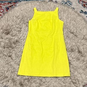 Theory bright yellow linen blend dress Size 8
